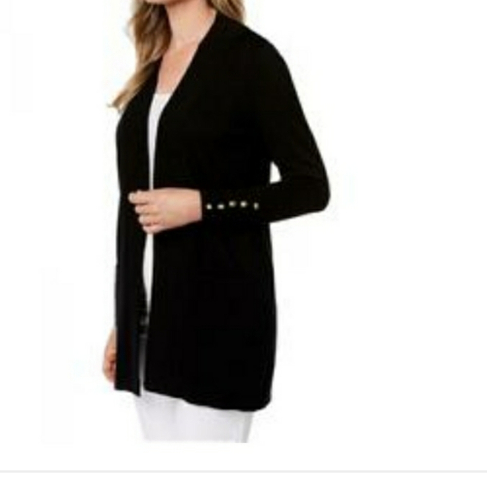 JM Collection Open Front Cardigan Sweater